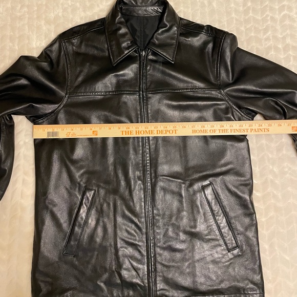 GUC- Pronto Uomo Reversible Classic Black Leather Jacket - Picture 4 of 11